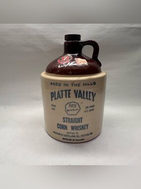 McCormick Platte Valley 1953 Straight Corn Whiskey 7" Jug 11-D16 4/5 Quart Empty